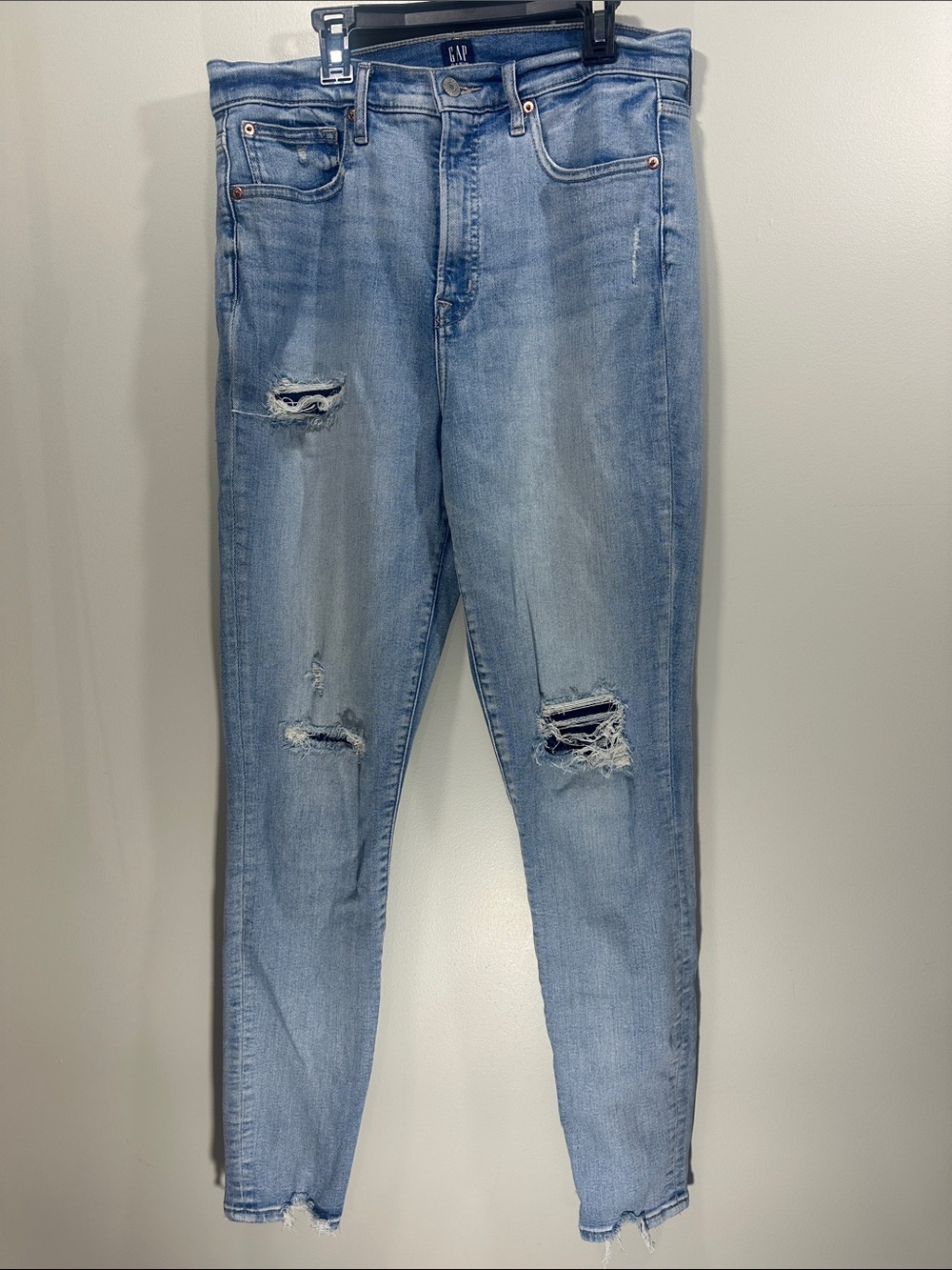 GAP Light Blue Distressed True Skinny Jeans 12/31T